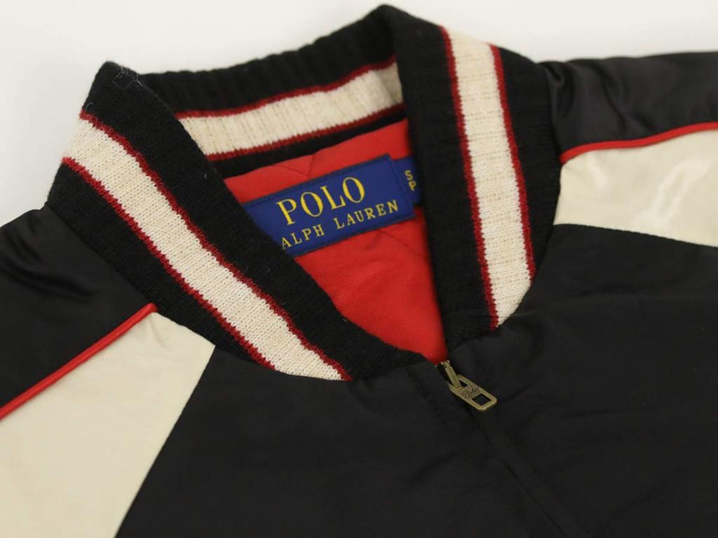 POLO RALPH LAUREN Embroidered Sukajan Souvenir Jacket Size Black Men's 0101788, M, [Used]