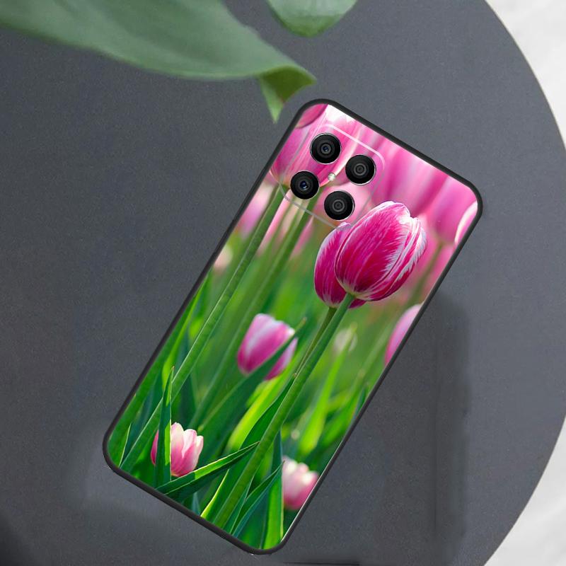 Tulips Flower For Honor Magic 5 6 7 8 Pro Case For Honor 400 200 50 70 Lite X8c X8b X9a X9b X9c X9d Win RT