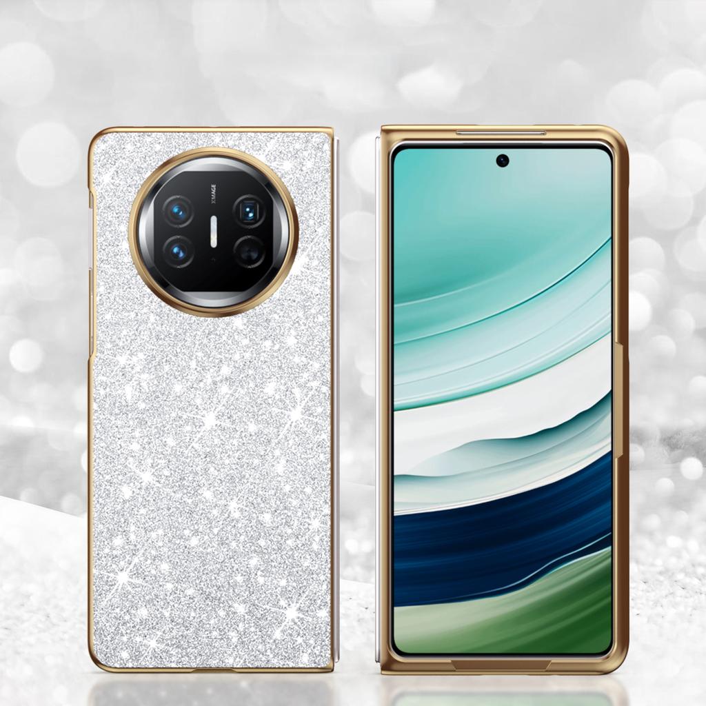 For Huawei Mate X6 Case Slim Shinny PU Leather Electroplating Phone Case Cover For Huawei Mate X5 X6