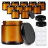 4oz 8oz 16oz Candlestick Christmas Birthday Decorations Round Glass Bottle Fragrance Scented Oil Candle Jar with Metal Lids