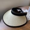 Empty Top Hat Sunscreen Hat Women'S Spring Summer Travel Simple Sun Hat Big Brim Full Face Visor Cycling Hat