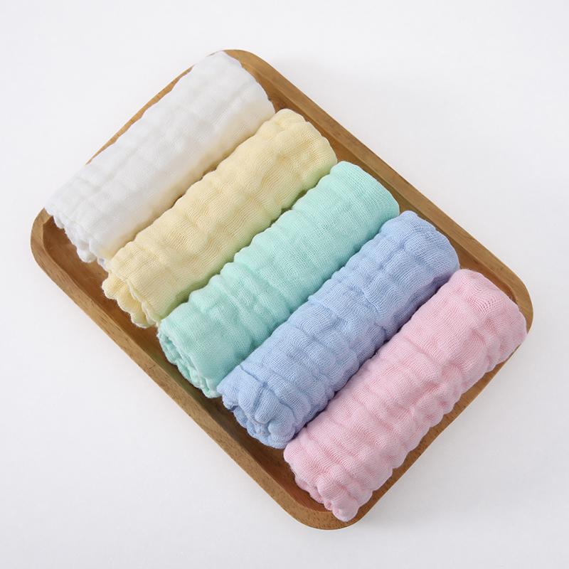 3-Pack/5-Pack Pure Cotton Gauze Baby Towels, Unique Bubble Gauze Technology, Can Be Used for Washing Face and Wiping Hands, Highly Absorbent