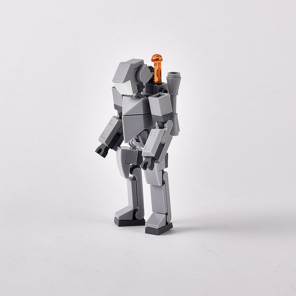 Samurai Mecha Building Block Warrior Robot Model Assembly Toy Compatible Small Particle Set