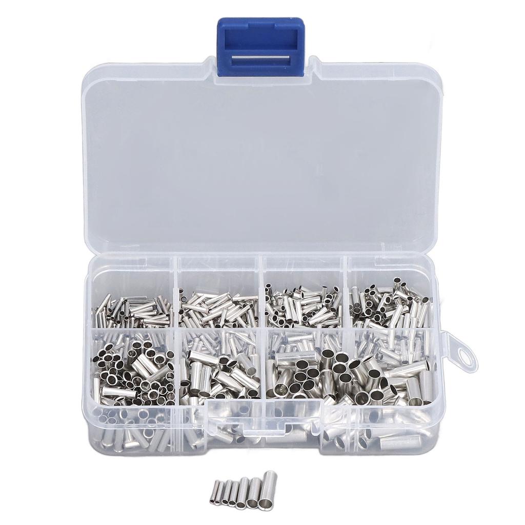 Rørtype Uisolert Terminal Kobber Fortinnet Platering Ledningshylser Sett for Kraftelektronikk