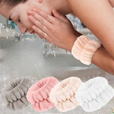 2Pcs Spa Wrist Washband Microfiber Wrist Wash Towel Band Washing Face Absorbent Wrist Sweatband Prevent Liquid Wristband