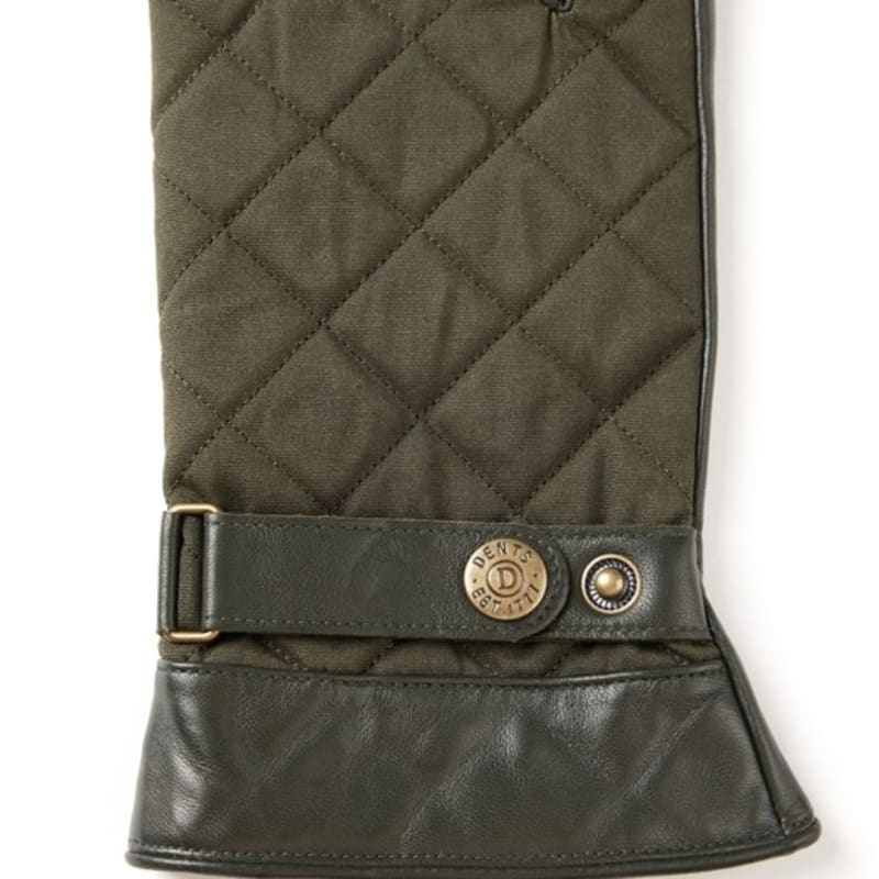 DENTS Bruton Touchscreen Men's Leather Gloves - Olive