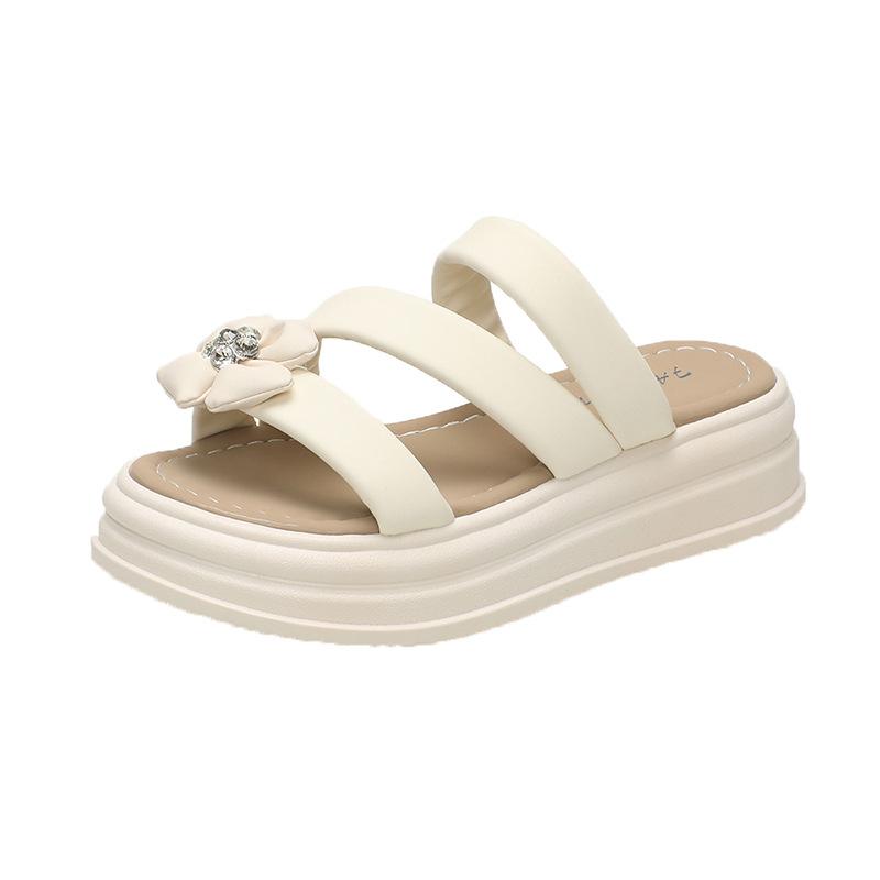 

Мафін Сандалі-шльопанці на товстій підошві Жіночі для вулиці Літні Шльопанці на одному слові Жіночі Пляжні сандалі Драг Мода Жіноче Літнє дихаюче взуття 37