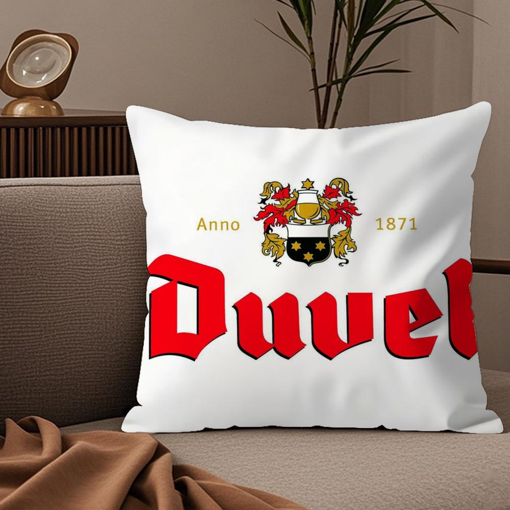 Cool Protective DDuvel Beer Pillow Case Silky elegant Comfort Sofa Bed Invisible zipper