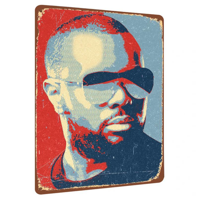 

Modern Art Style Portrait Metal Wall Art Decorative Painting for Living Room Study Creative Hanging Ornament 20x30cm（7.8x11.8inch）