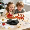 Suspended Sleigh for Office Floating Santa Sleigh, Flying Magnetic Levitation Christmas Display, Unique Gift Family Claus Tabletop Decor Home, Office,