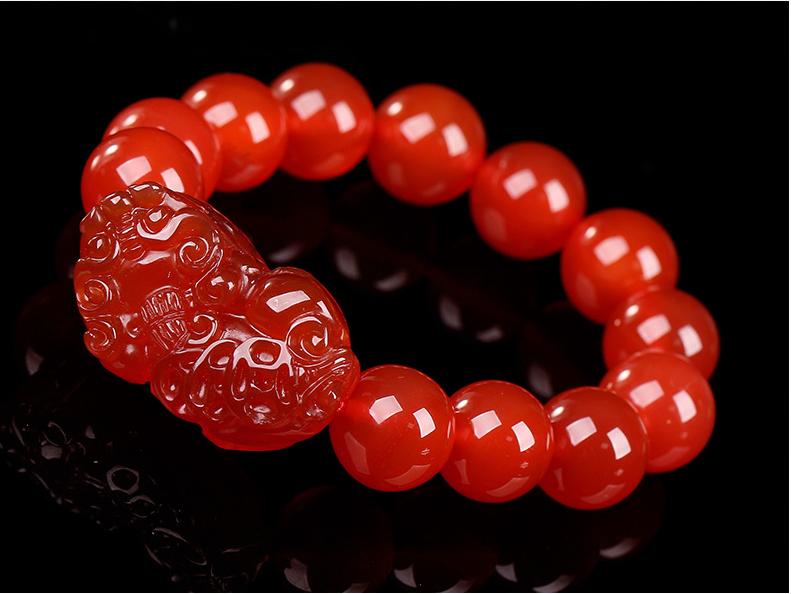 Red Agate Beaded Bracelet Natural Stone Healing Jewelry for Women Best Selling Fashion Gift