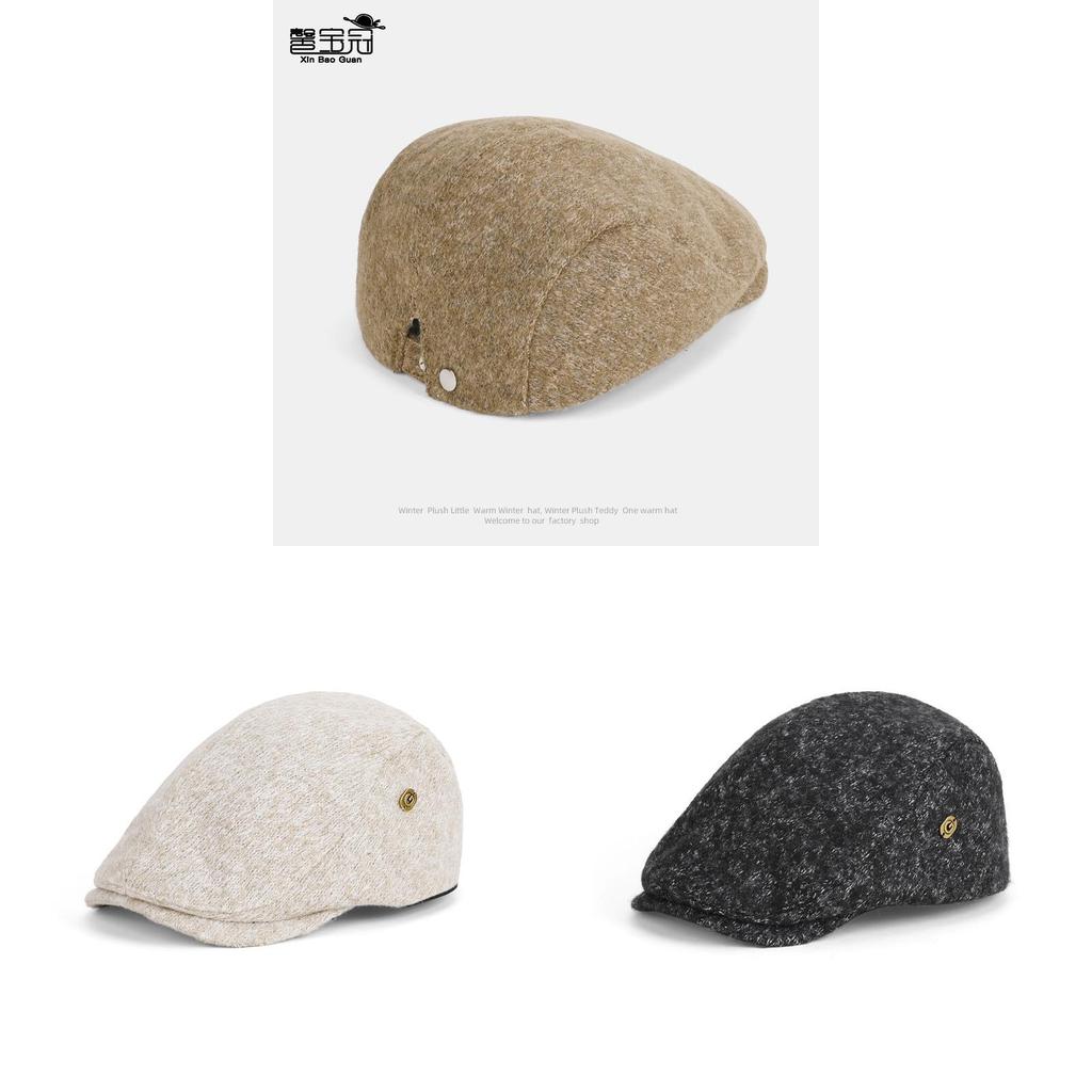 Retro Style Ladies Beret With Polyester Fabric And Short Brim For Casual Autumn Wear
