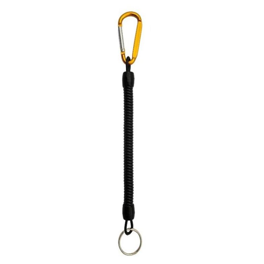 Portable Carabiner Telescopic Spring Rope Anti-rust Anti-drop Buckle Tool (18cm Thick)