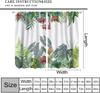 Cortinas Verdes Rústicas con Hojas Verdes Tropicales de Verano Hojas Estética Botánica Estampado Tratamientos de Ventana Cortinas Oscurecimiento de Habitación Poliéster Con Bolsillo para Barra