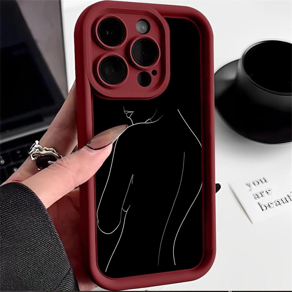 Ae79 Femme Framed Black Art Protective Phone Cases for Xiaomi Poco X5 M6 Redmi Note 13 12 11 Pro 13C 12C A3 9 10 12S Angel Eyes TPU Back Cover