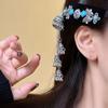 Long Ethnic Style Hair Clip Silver Tassel Side Clip Elegant Chinese Style Hairpin  Daily