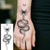 1 Blatt Totenkopf Schmetterling Rose Temporäre Tattoos Für Frauen Männer Hände Fuß Nacken,Temp Fake Tattoo Aufkleber Langanhaltend Wasserdicht