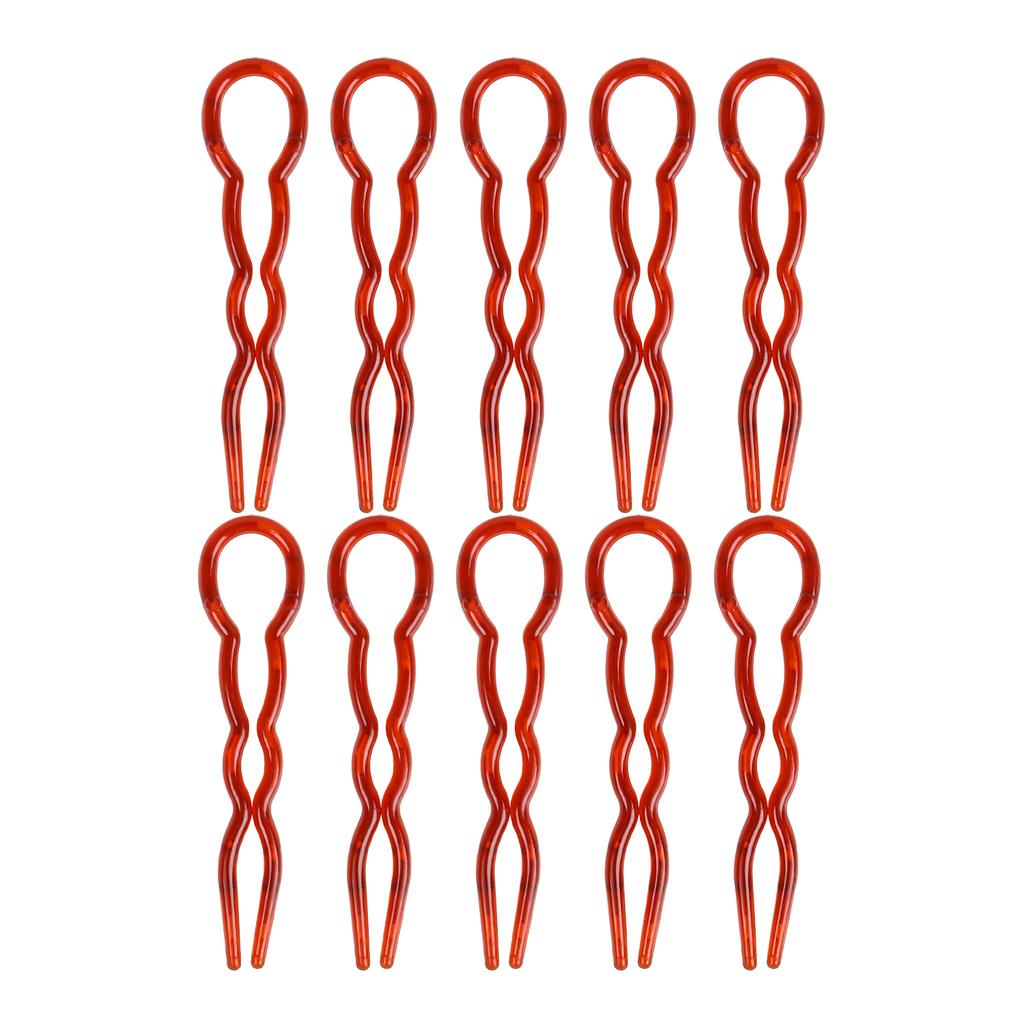 10Pcs Salon Hair Clip Waved U Shaped Plastic 3.3''Hair Sticks Barrettes Styling Hairstyle Tool Hair Accessories For Women Girls