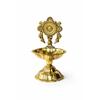 Reines Messing Shanku Chakra Vilakku Set von 2 | Traditionelles Shankh Chakra Diya für den Pooja-Raum