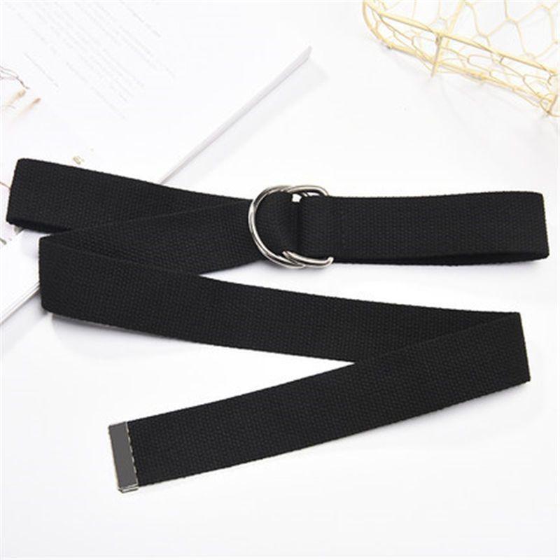 Fashionable Black Canvas Waist Belt For Men And Women Ideal For Punk And Streetwear Styles