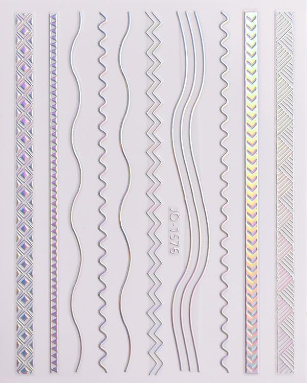 Aurora Style Silver Nail Stickers - Hot-Selling Nail Decals in Stock