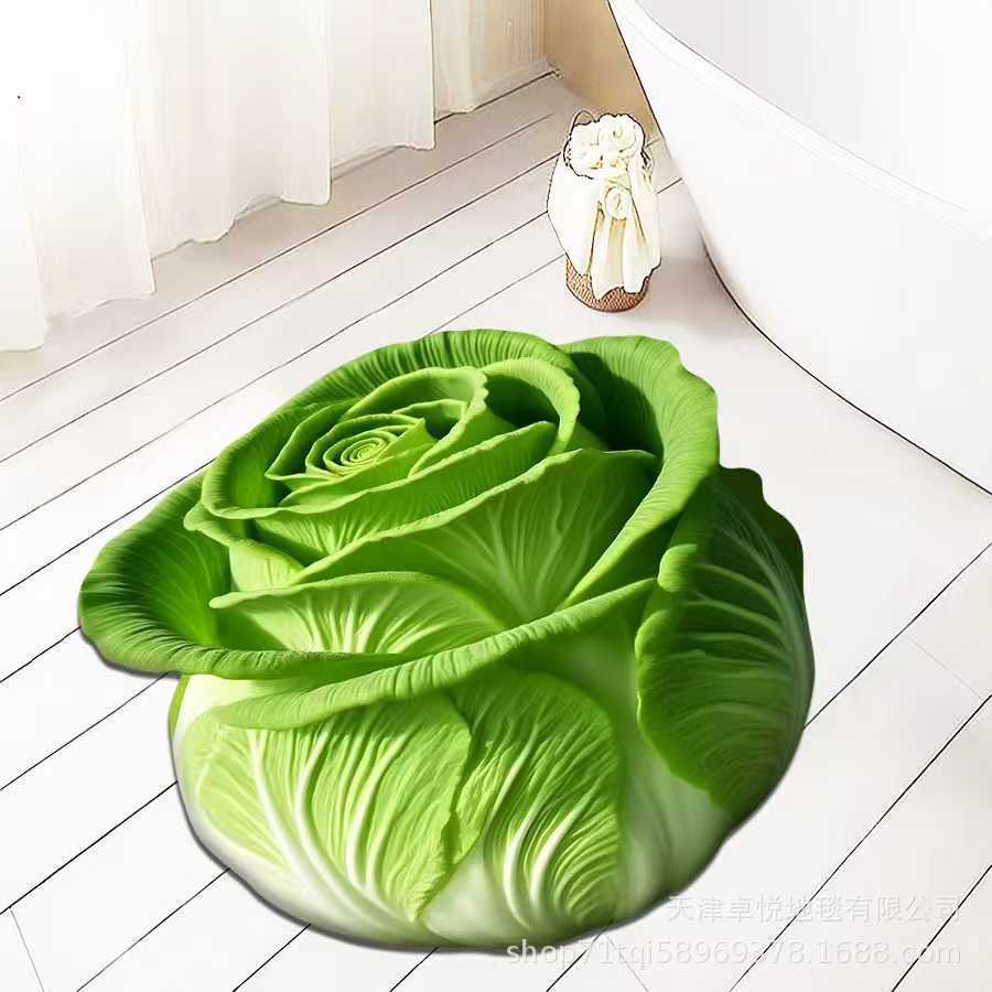 3D Carpet Living Room Bedroom Floral Carpet Easy To Maintain Anti Slip Easy To Clean Foot Mat