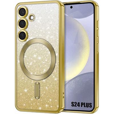 Protective Case - BOOLING - for Samsung Galaxy S24 Plus - Soft Silicone - Camera Protection - Golden