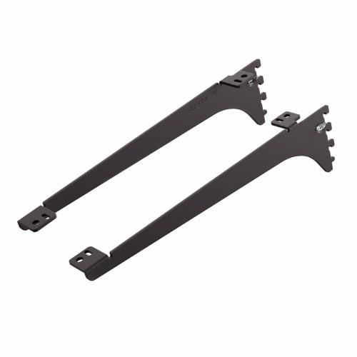 Nankai Plywood Arm-Hung Shelf Column SS, Shelf Bracket (for Wood Shelves), SS Black, 300mm Depth, Set of 2 (with Screws), SS-MD30B