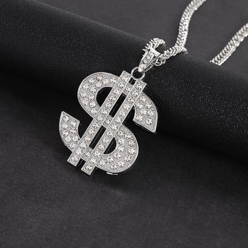 Hip Hop Dollar Money Necklace Men Jewelry Pendant Street Daily Wearing Necklace,Party and Birthday Gifts