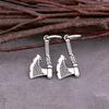 Hip Hop Punk Viking Axe Drop Earrings Fashion Celtic Knot Rune Amulet Earrings Rock Biker Boys Stainless Steel Accessories
