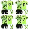 Children's Arsenal Away Green Football Kit Size 16-xxxl Polyester Fabric Suitable For All Seasons