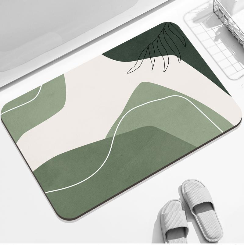 2026 Factory Custom Non Slip Water Absorbent Rugs Rubber Door Mats Diatom Mud Bathroom Floor Mat Set Anti Slip Bath Mat