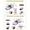 5Pcs 2 Pin 3/2 Way Wire Connector, Universal Compact Wire T Tap I Type Connectors Electrical Wire Connection Self-Stripping
