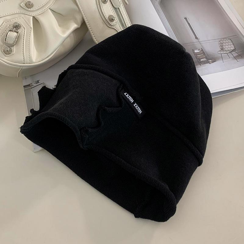 

Autumn and Winter Japanese Style Loose Big Head Circumference Hooded Cold Hat Korean Version Versatile Face Showing Small Hat Trend One size
