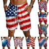 Men’s Elastic Waist Drawstring Board Shorts with Tree and Star Print Quick Dry Lightweight Swim Trunks for Beach Pool Vacation