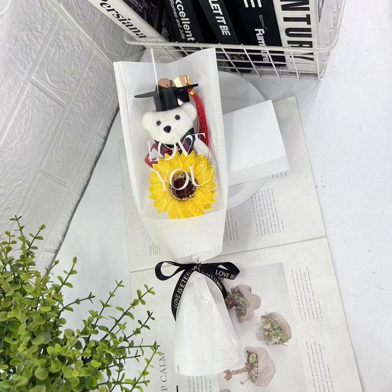 36cm Tierstrauß Meister Bär Cartoon Lieblicher Bär Neuer Bärenstrauß Valentinstag