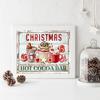 Kitchen Christmas Wall Art Print Hot Chocolate, Candyland Express, Gingerbread Bakery Sign Poster Vintage Canvas Painting Decor