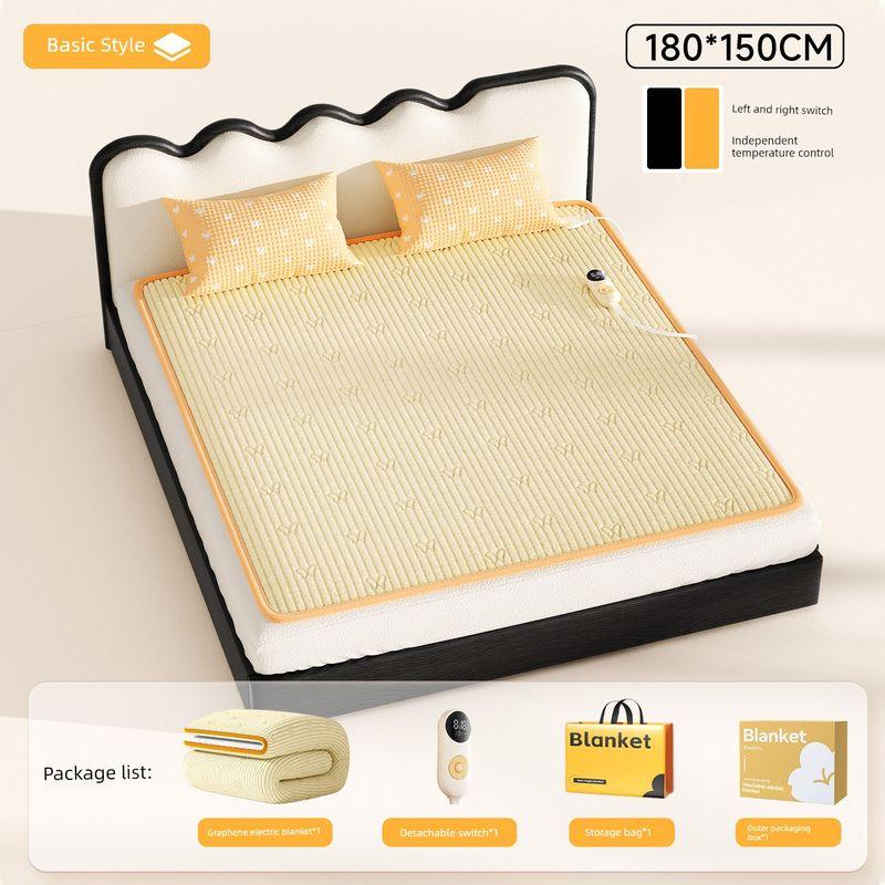 2026 New Model Electric Blanket for Double or Single Use, Home Use, Cotton, Dual Control, 1.5m Graphene, Genuine Official Flagship Store