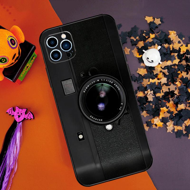 Retro Camera Bumper Case For iPhone 16 14 15 Pro Max 11 12 13 Pro Max Mini XR 16e 16 15 Plus Phone Cover