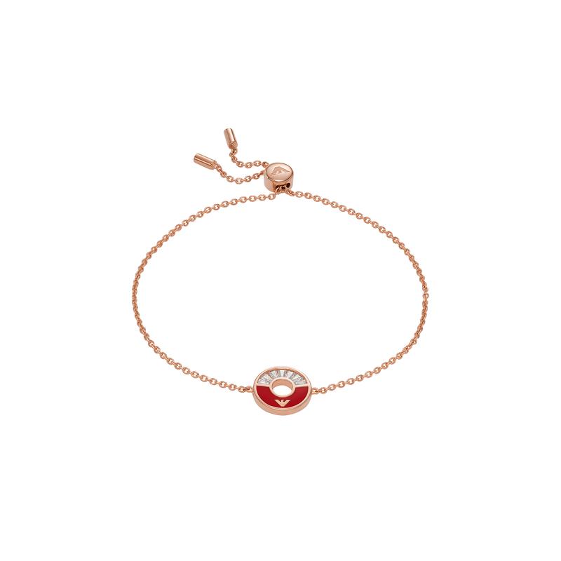 Emporio Armani fashionable luxury 925 silver bracelet for women Rose Gold F Base Pack