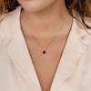 St. Delan Stainless Steel Zircon Teardrop Necklace - December Birthstone