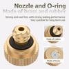 30Pcs Brass Misting Nozzles with O Rings Leak Proof Brass Atomization Nozzles Dust Control Mist Sprinkler for Outdoor Cooling