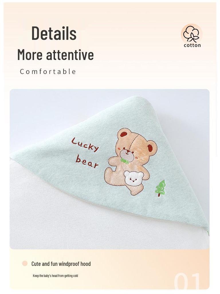 Thickened Cotton Swaddle Blanket for Newborns - Cozy Outdoor & Delivery Room Use
