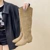But knee pointed fashion thin boots women's autumn and winter new niche western boots long boots tide