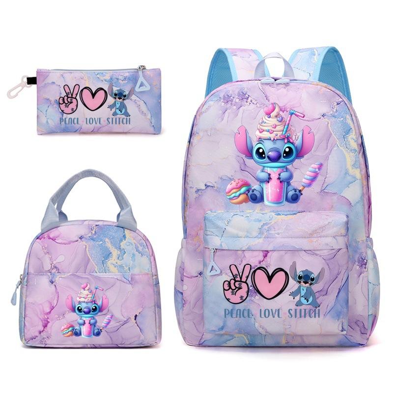 Cartoon Primary And Secondary School Students School Bag Backpack Meal Bag Pencil Bag