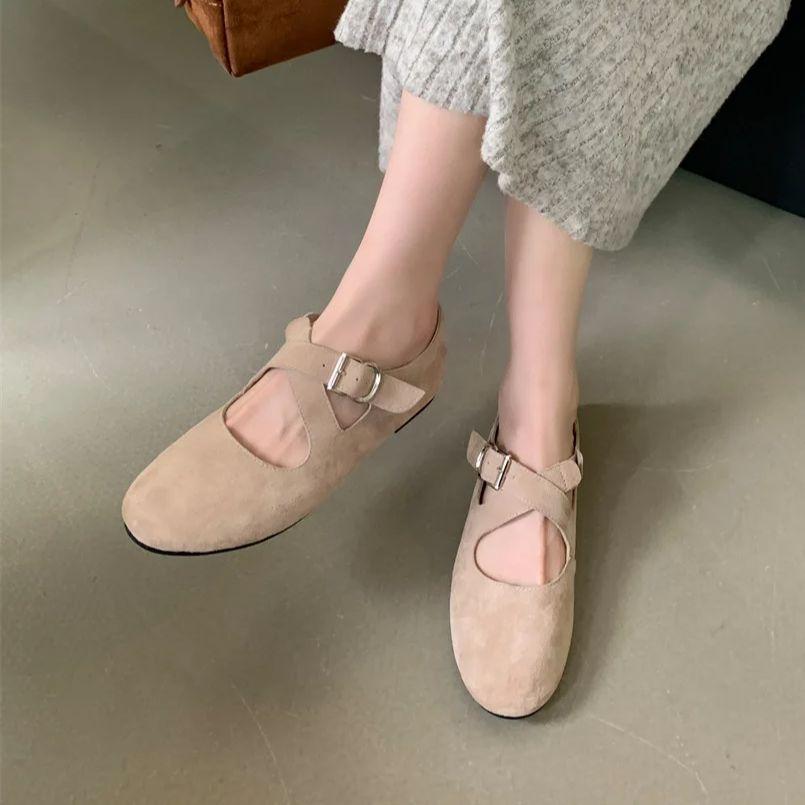 Fashion IPPEUM Red Ballet Flats Women Round Toe Elegant Shoes Mary Janes Slips Ballerinas Zapatos Mujer