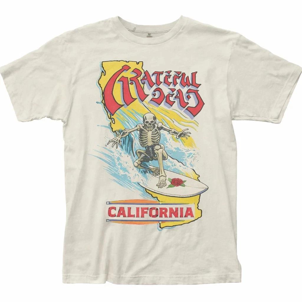 Vintage Skull Bear California Rock Band T-Shirt Unisex S-3XL White S