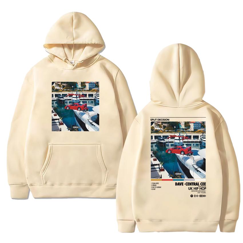 New In Autumn Winter Central Cee Album Poster Fleece Hoodies Double Sided Print Men Women Pullover Long Sleeve Unisex Sweatshirt