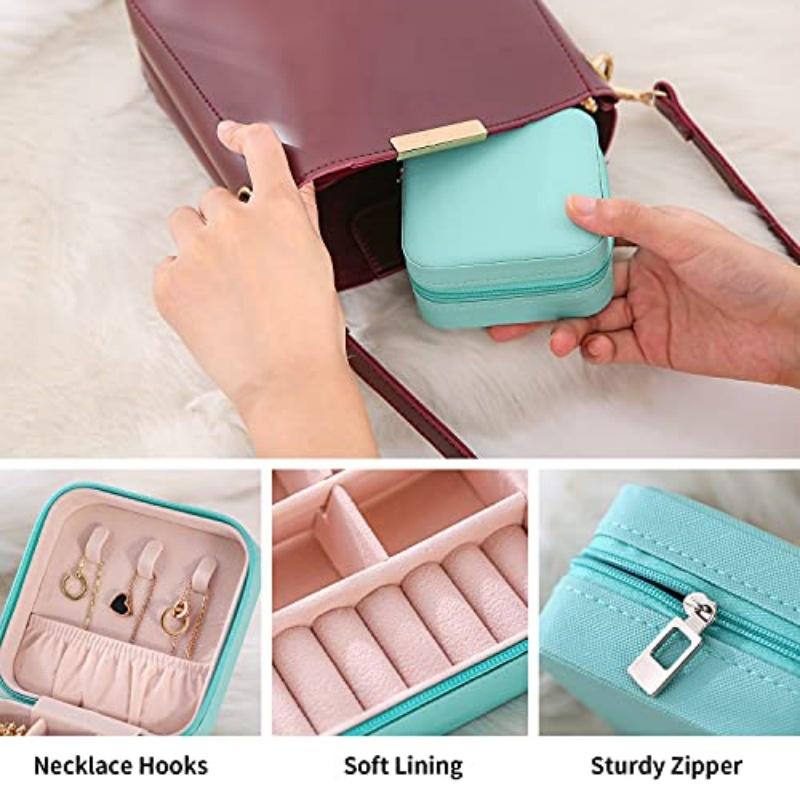 Mini Jewelry Box, Small Travel Jewelry Storage Box, Portable Jewelry Box Mini Storage Box Ring Earrings Necklace Display Box