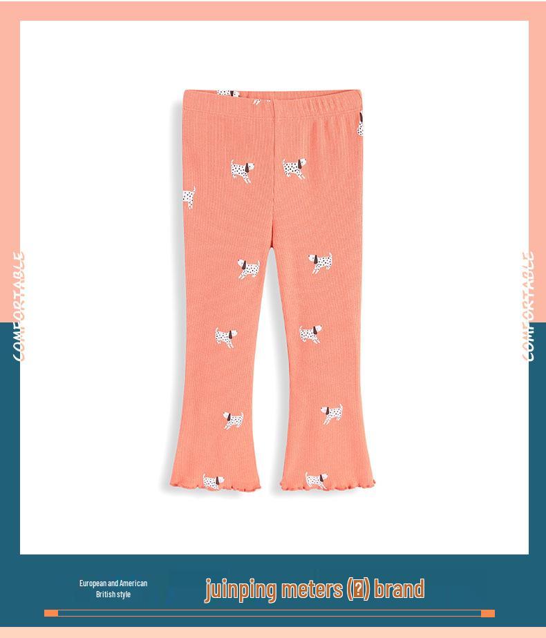 Girls' Spring & Autumn Bell Bottom Knit Pants